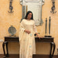 Vanilla White Appliqué Mul Chanderi Kurta Set