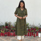 Angrakha Ajrakh green kurta