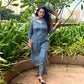 Neelaveni Kota Doria Dupatta Suit Set | KanthaIndia