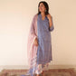 Blue butti Hand Embroidered Set