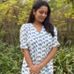 Cotton White hand Printed dresses
