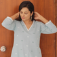 Sky Blue Handloom Cotton Set