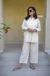 White Stripes Handloom Co-ord Set