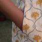 Cotton Handblock printed Yellow Floral Kurti