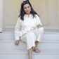 White Stripes Handloom Co-ord Set