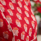 Cotton Handblock Printed Red Kurta Set