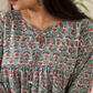Cotton Hand Block Printed Top - Green