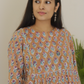 Cotton Handblock Printed Beige Kurta Set