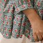 Cotton Hand Block Printed Top - Green