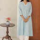Sky Blue Handloom Cotton Set