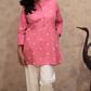 Cotton Handwoven Pink Heart Short Top