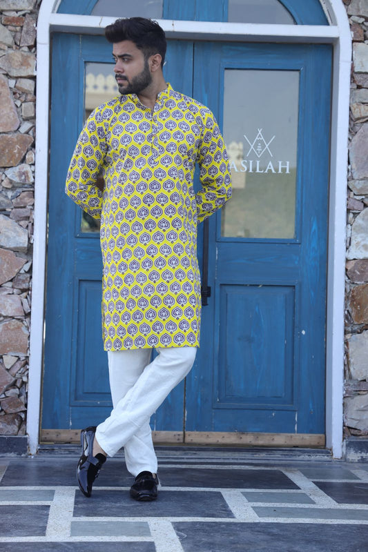 Bagru handblock printed cotton Kurta Pajama