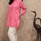 Cotton Handwoven Pink Heart Short Top