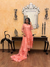 Aarambh Pink Jamdani Linen Silk Dupatta Suit Set | KanthaIndia