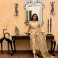 Ananta Beige Jamdani Linen Silk Dupatta Suit Set | KanthaIndia