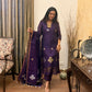 Aroha Purple Jamdani Pan Patta Dupatta Suit Set | KanthaIndia