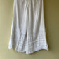 Solid white embroidered palazzo pant
