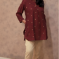 Maroon South Cotton Top with Pockets