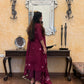 Nitya Maroon Jamdani Pan Patta Dupatta Suit Set | KanthaIndia