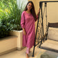 Floral Mauve Kurta Pant Set