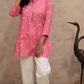 Cotton Handwoven Pink Heart Short Top