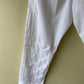 Embroidered Pure White Crochet straight Pant