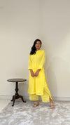 Neon lime crepe set yellow