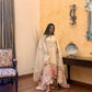 Dhara White Jamdani Paithani Dupatta Suit Set | KanthaIndia