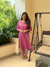 Floral Mauve Kurta Pant Set