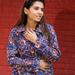 Neha Cotton Quilted Reversable Long Jacket.