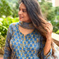 Neelaveni Kota Doria Dupatta Suit Set | KanthaIndia