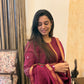 Antara Maroon Jamdani Paithani Dupatta Suit Set | KanthaIndia