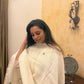 Dhara White Jamdani Paithani Dupatta Suit Set | KanthaIndia