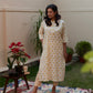Cotton Handblock printed Yellow Floral Kurti