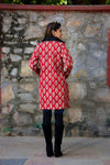 Kavya Cotton Quilted Reversable Long Jacket.