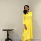Neon lime crepe set yellow