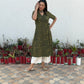 Angrakha Ajrakh green kurta