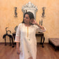Dhara White Jamdani Paithani Dupatta Suit Set | KanthaIndia