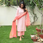 Orange candy Handloom Kurta Set