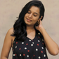 Cotton Hand Block Printed Polka Dot Dress