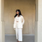 White Stripes Handloom Co-ord Set