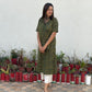 Angrakha Ajrakh green kurta