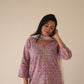 Lilac butti Hand Embroidered Set