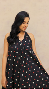 Cotton Hand Block Printed Polka Dot Dress