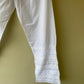 Embroidered Pure White Crochet straight Pant