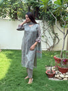 Nahida Kota Doria Block Print Kurta Set