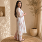Gulbarg Chanderi Silk Kurti Pant Dupatta Set | Pink | Kantha India