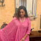 Rose Jamdani Linen Suit Set