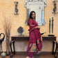 Antara Maroon Jamdani Paithani Dupatta Suit Set | KanthaIndia