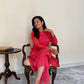 Cinnamon crepe set red